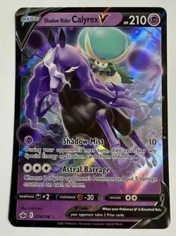 Shadow Rider Calyrex V 074/198 Chilling Reign UR Holo Pokemon Card NM - Image 1