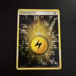 Pokemon Card - Lightning Energy Emerald SWIRL 104/106 Holo Rare - Image 1