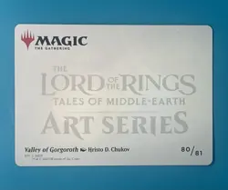 Mtg Lord Of The Rings Valley of Gorgoroth Art Card Art Series - Image 2