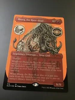 MTG Secret Lair #318 Ilharg, the Raze-Boar Borderless Etched Foil NM - Image 1