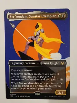 Mtg Edge Of Eternities Syr Vondam, Sunstar Exemplar Borderless NM - Image 1