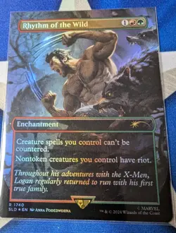 Rhythm Of The Wild MTG Marvel Secret Lair NM Foil Unplayed SLD Wolverine - Image 1