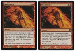 Skeletonize x2 2x 2008 Shards of Alara FOIL Red Uncommon Instant MTG NM AZ1 - Image 1