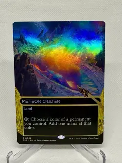 x1 Meteor Crater (0026) - Foil - Borderless R MTG Edge of Eternities: Stellar Si - Image 1