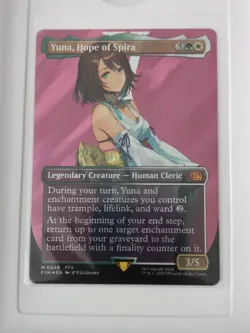 Yuna, Hope Of Spira (Borderless) Surge Foil Mtg Final Fantasy M #0549 - Image 1