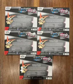 Pokemon Black Bolt & White Flare Unova Victini Illustration Collection Box LOT 5 - Image 2