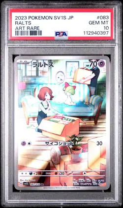 2023 POKEMON JPN SV1S-SCARLET EX ART RARE #083 RALTS PSA 10 - Image 1