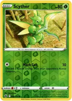 💢Pokemon - Scyther - Reverse Holo - 006/159 - Crown Zenith - (NM)💢 - Image 1