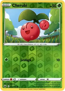 💢Pokemon - Cherubi - Reverse Holo - 011/159 - Crown Zenith - (NM)💢 - Image 1