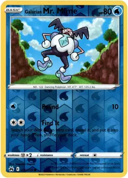 💢Pokemon - Galarian Mr. Mime - Reverse Holo - 030/159 - Crown Zenith - (NM)💢 - Image 1