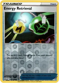 💢Pokemon - Energy Retrieval - Reverse Holo - 127/159 - Crown Zenith - (NM)💢 - Image 1