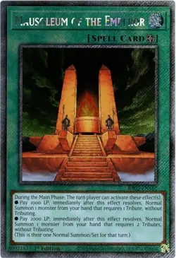 YuGiOh! Mausoleum of the Emperor RA03-EN167 - Platinum Secret Rare 1st Edition - Image 1