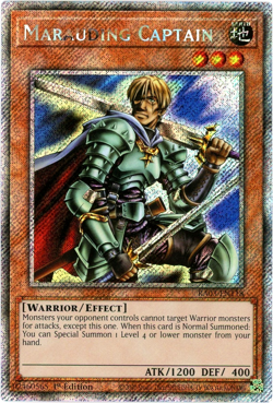 YuGiOh! Marauding Captain RA03-EN118 - Platinum Secret Rare 1st Edition NM/M - Image 1