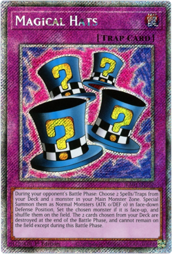 YuGiOh! Magical Hats - RA03-EN107 - Platinum Secret Rare 1st Edition NM/M - Image 1