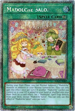 YuGiOh! Madolche Salon RA03-EN069 - Platinum Secret Rare 1st Edition NM/M - Image 1
