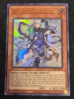 Yugioh Sage with Eyes of Blue LDS2-EN011 Ultra Rare 1st Ed GOLD NM - Image 1