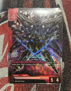 Kshatriya GD01 Newtype Rising GD01-044 LR Gundam Card Game TCG - Image 1