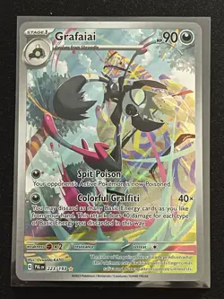 Pokemon TCG Paldea Evolved Grafaiai Illustration Rare Holo Card 223/193 - Image 1