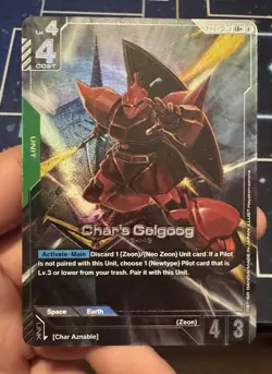 Char’s Gelgoog GD01-023 LR+ -Alternative Art- Newtype Rising Gundam Card Game - Image 1