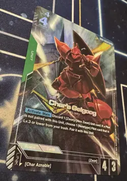 Char’s Gelgoog GD01-023 LR+ -Alternative Art- Newtype Rising Gundam Card Game - Image 2