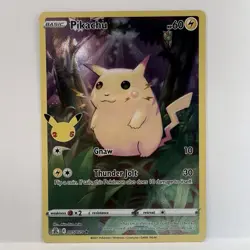 Pikachu 5/25, NM Full Art Holo, Pokemon Celebrations 25th Anniversary TCG Card - Image 1