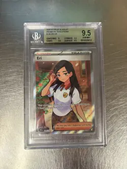 Pokemon TCG Prismatic Evolutions Eri Full Art Trainer UR Card 136/131 BGS 9.5 GM - Image 1