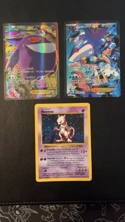 Shadowless Mewtwo Rare Vintage Pokemon Card Lot Kyogre Ex 6/34 Gengar Ex 114/119 - Image 1
