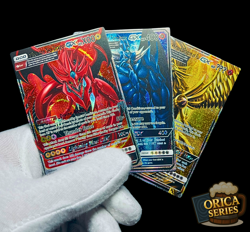 Yugioh Pokemon GX Crossover God Card Set Slifer Obelisk Ra Alt Art Holo Custom - Image 1