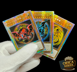 Yu-Gi-Oh Slifer Obelisk Ra God Card Set Secret Rare Alt Art Holo Anime Custom - Image 1