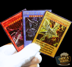 Yu-Gi-Oh Slifer Obelisk Ra God Card Set Secret Rare Alt Art Holo Anime Custom - Image 1