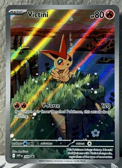 Victini SVP 208 Pokemon Black Bolt & White Flair Illustration Rare Promo Card - Image 1