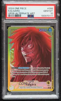 2024 One Piece Card Game: Two Legends OP08 Kalgara (Alt Art) PSA 10 GEM MT 0m4q - Image 1
