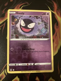 Gastly 064/196 Reverse Holo Lost Origin NM/Mint Pokemon Card TCG Sword Shield - Image 1