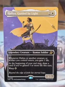 R 0289 Haliya, Guided by Light Triumph BORDERLESS Edge of Eternities MTG Card - Image 1