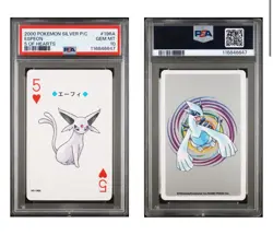 Espeon PSA 10 Pokemon Silver Version Playing Card 196A 5 of Hearts Poker Lugia - Image 1