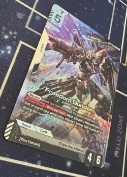 Gundam Card Game Freedom Gundam LR English GD01-065 LR+ Newtype Rising - Image 2