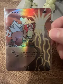 Pokederp Holo Teitei Entei 2/2 Secret Rare Custom Derpy Card - Image 2