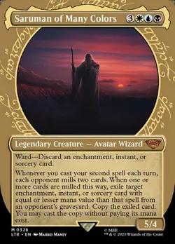 Saruman of Many Colors - Extended Art Showcase LTR LP MTG - Image 1