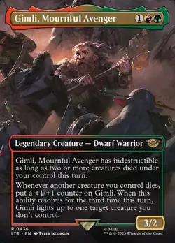 Gimli, Mournful Avenger - Extended Art LTR LP MTG - Image 1