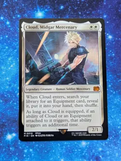 MTG Cloud, Midgar Mercenary 0010 Regular Mythic FIN Final Fantasy NM - Image 1