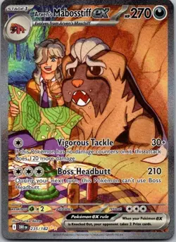 Pokemon Destined Rivals Arven's Mabosstiff 235/182 EX SIR NM - Image 1
