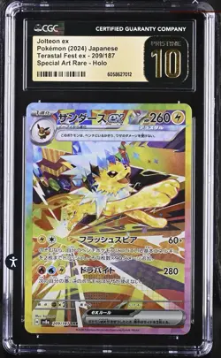 2024 POKEMON JAPANESE TERASTAL FEST EX ART RARE #209 JOLTEON EX CGC 10 PRISTINE - Image 1