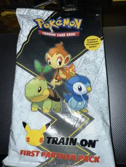 Pokemon First Partner Pack Three 3 Jumbo Cards + 2 TCG Booster Packs (Sinnoh) - Image 1