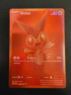 Pokemon English Black Bolt And White Flare Red Victini 172/086 NM - Image 1