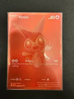 Pokemon English Black Bolt And White Flare Red Victini 172/086 NM - Image 2