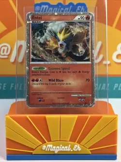 Entei (Shiny) SL3 Holo Rare Pokemon TCG 2011 Call Of Legends DMG - Image 1