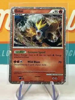 Entei (Shiny) SL3 Holo Rare Pokemon TCG 2011 Call Of Legends DMG - Image 3