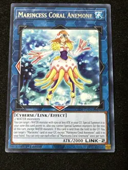 Yugioh! Marincess Coral Anemone - LED9-EN041 - Rare - 1st Edition Nm English - Image 1
