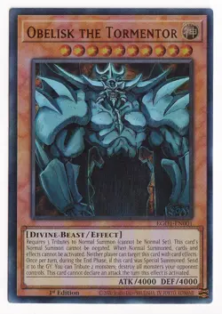 Yugioh! Obelisk the Tormentor - EGO1-EN001 - Ultra Rare - 1st Edition Near Mint, - Image 1