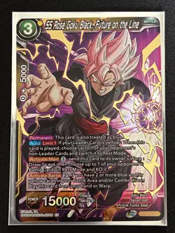 Dragon Ball Super Card Game SS Rose Goku Black Future On the Line SR Foil Card - Image 1
